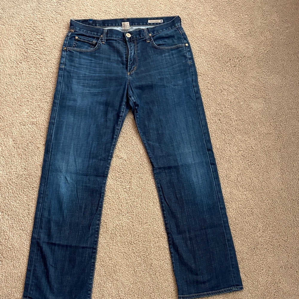 Citizens Of Humanity Men’s Relaxed Jeans in Dark Blue 34W